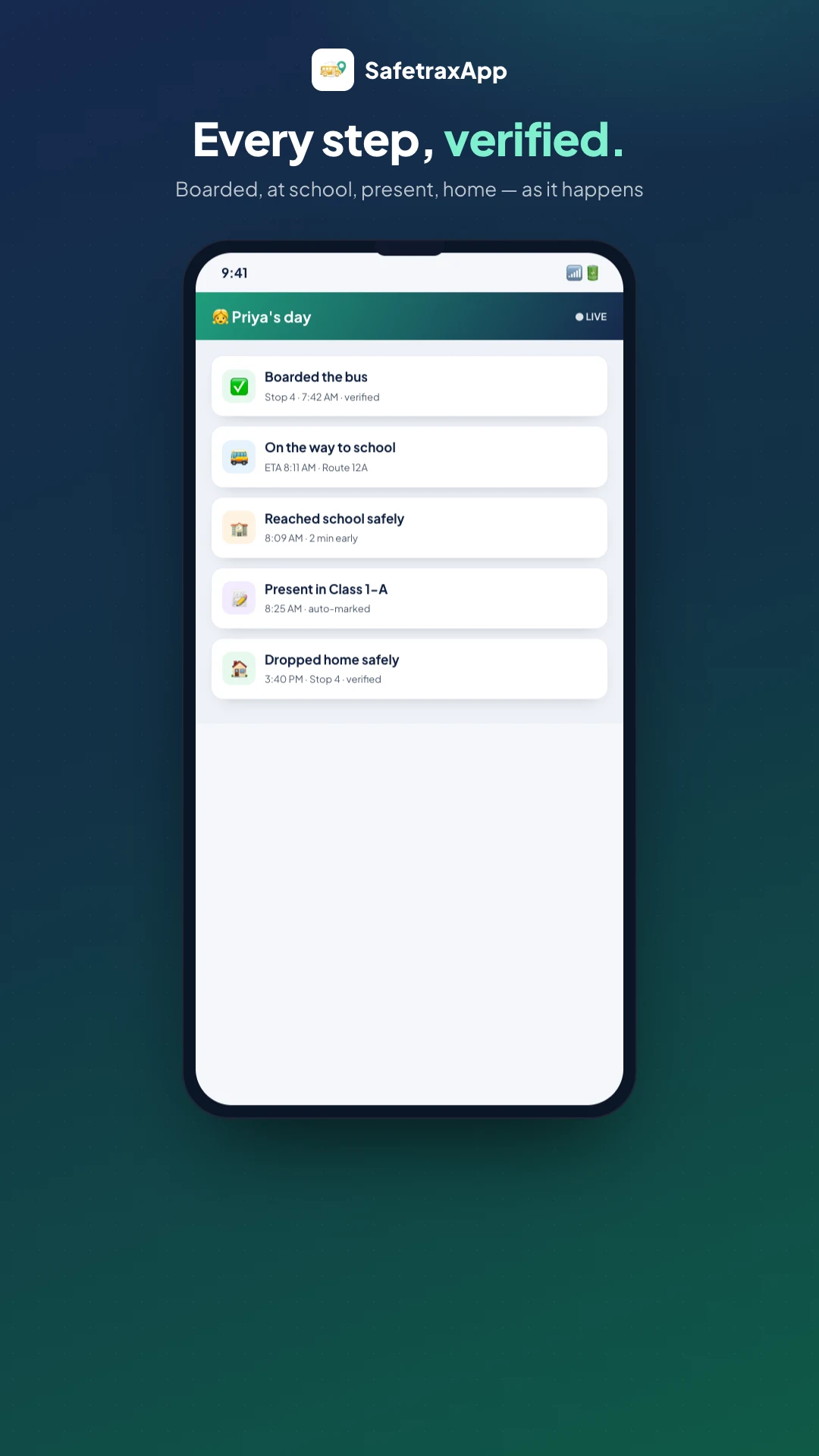 SafetraxApp screenshot